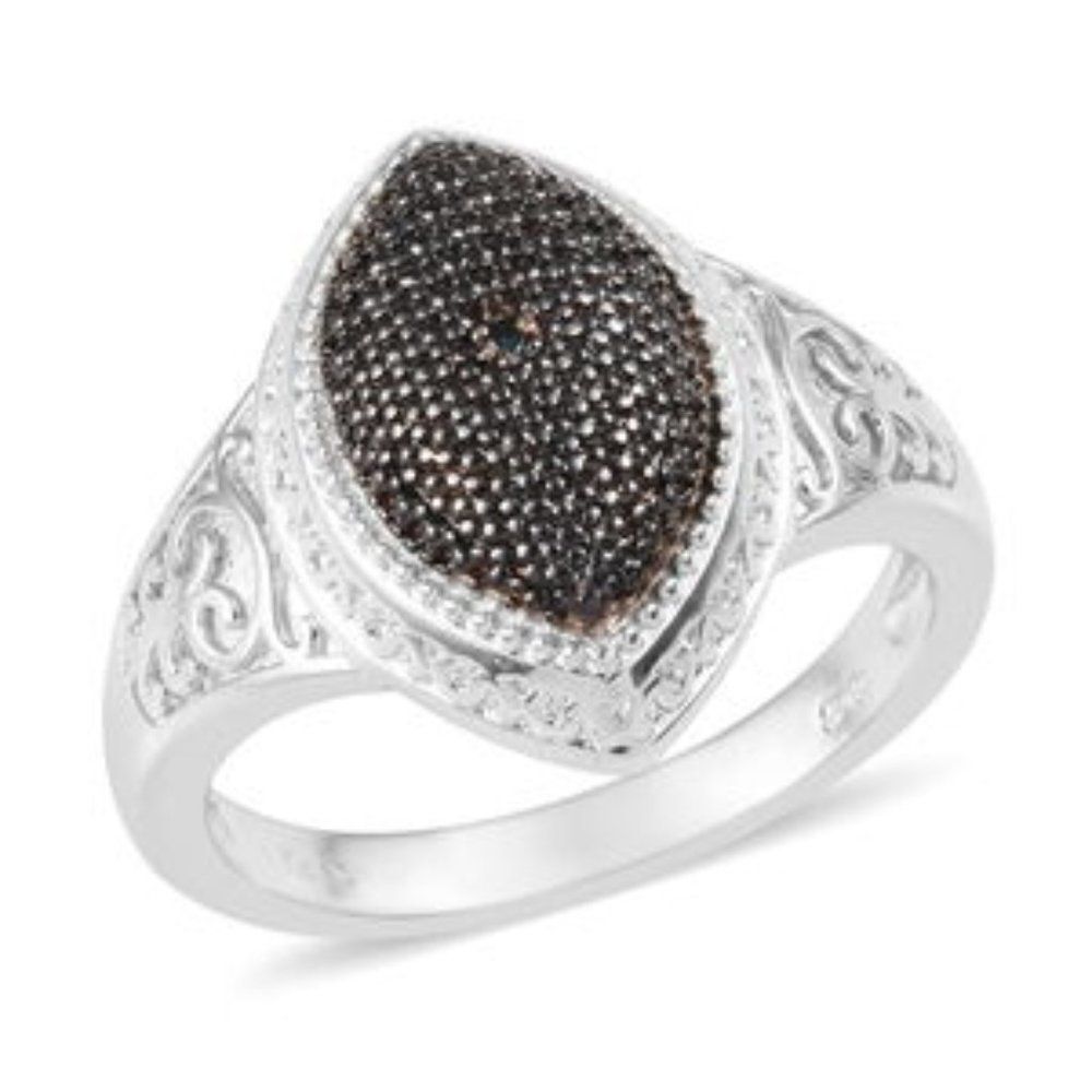 Blue Diamond Rhodium & Platinum Bond Brass Size 5